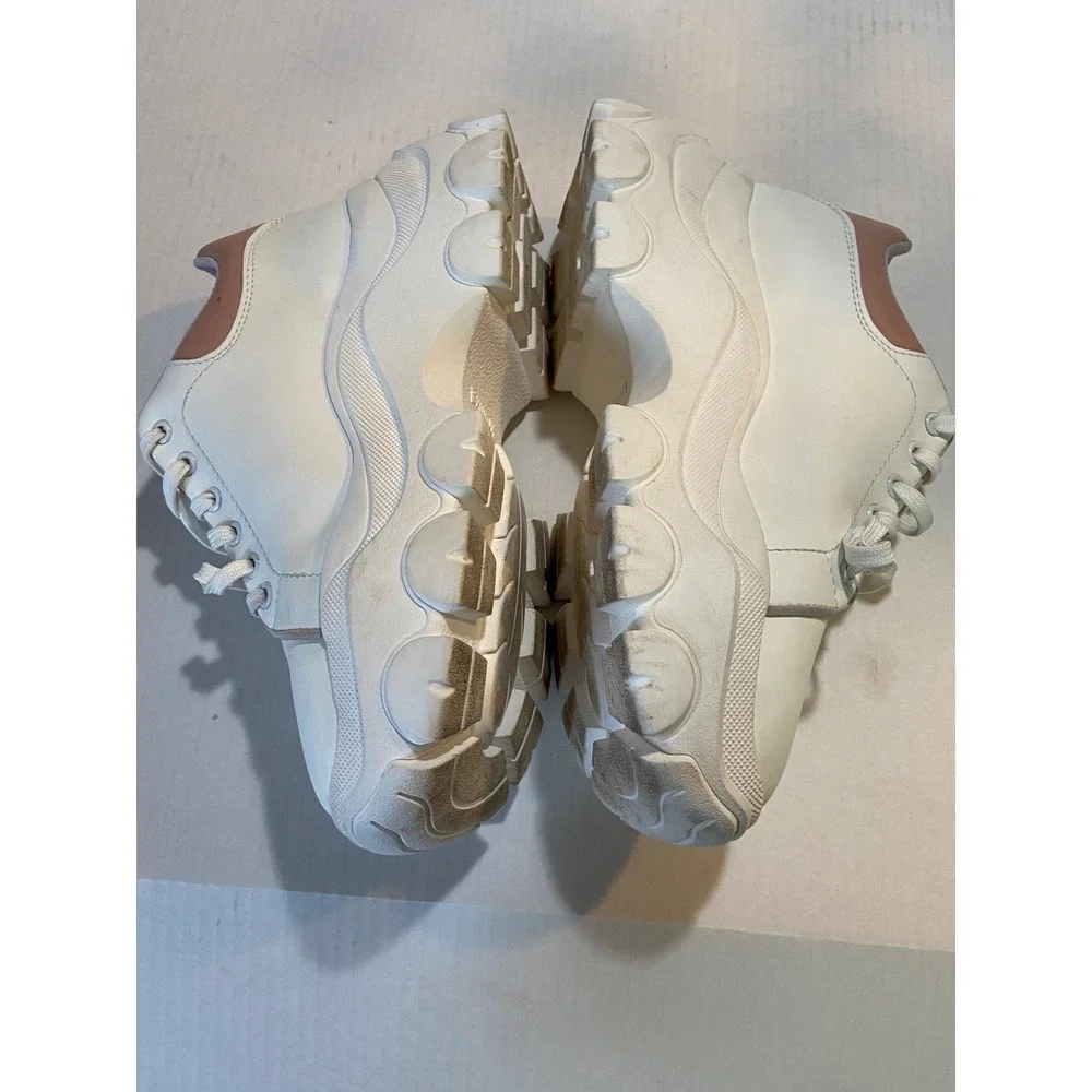 Kronikel Disney Mickey Minnie Mouse White Platform Chunky Lug Sole Sneakers 41